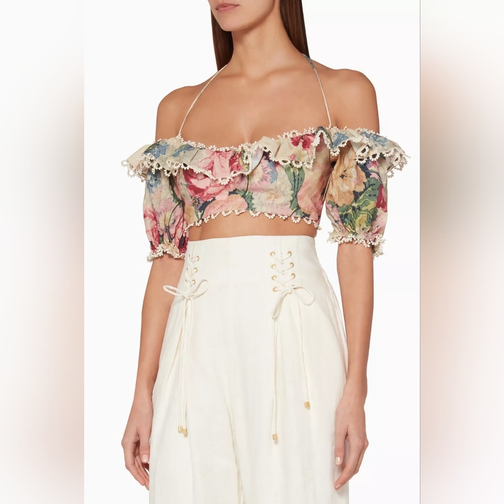 Zimmerman Multi-Coloured Melody Off-The-Shoulder Top/ Sz 1/ Pre-loved